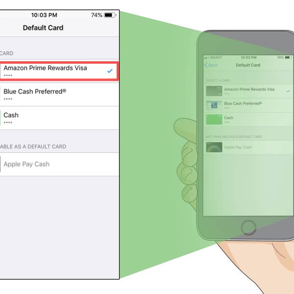 change default card in apple wallet