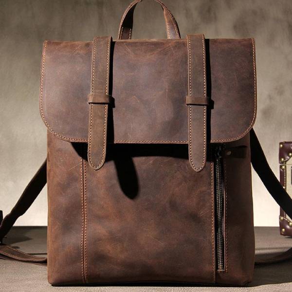 mini leather backpack for men