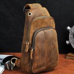 mini leather backpack for men