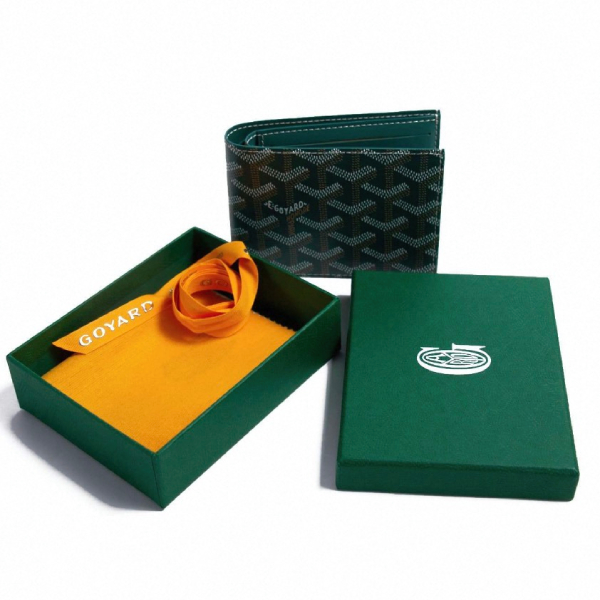 goyard wallet green