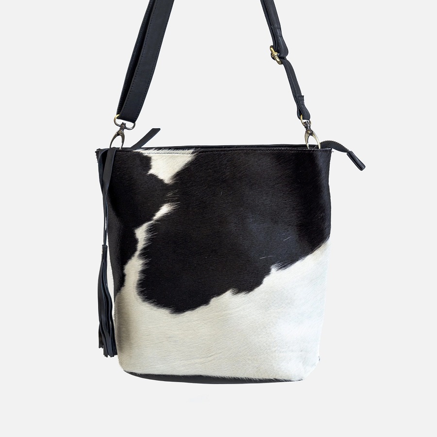 cowhide purse