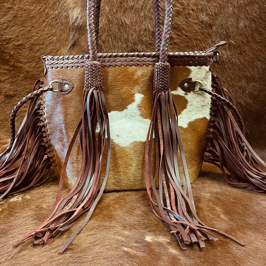 cowhide purse
